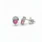 Pink Muse Sparkle Studs – 18K White Gold Rhodium Plated