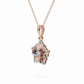 Rosalyn Charm Pendant – 18K Rose Gold Rhodium Plated