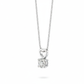 Classic Heart Glow Pendant with Chain – 18K White Gold Rhodium Plated
