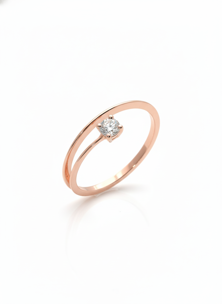 Sol Wrap Ring – 18K Rose Gold Rhodium Plated