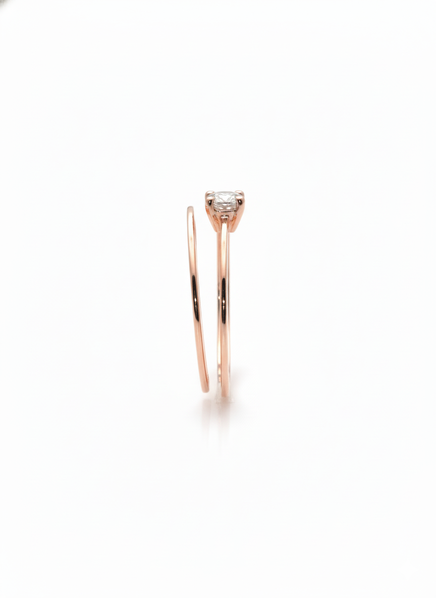 Sol Wrap Ring – 18K Rose Gold Rhodium Plated