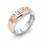 Axton Geo Crest Ring – 18K Rose Gold Rhodium Plated