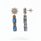 Cascade Floral Stone Earrings – 18K Rose & White Gold Rhodium Plated