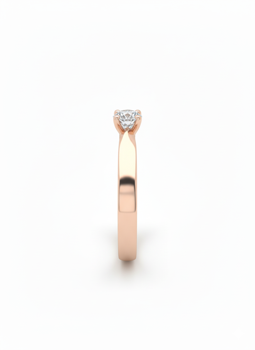 Pure Grace Ring – 18K Rose Gold Rhodium Plated