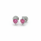 Pink Muse Sparkle Studs – 18K White Gold Rhodium Plated
