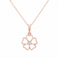 Floral Luck Bloom Pendant – 18K Rose Gold Rhodium Plated