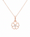 Floral Luck Bloom Pendant – 18K Rose Gold Rhodium Plated