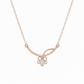 Serina Petal Arc Pendant – 18K Rose Gold Rhodium Plated
