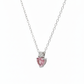 Rosé Whisper Pendant – 18K White Gold Rhodium Plated