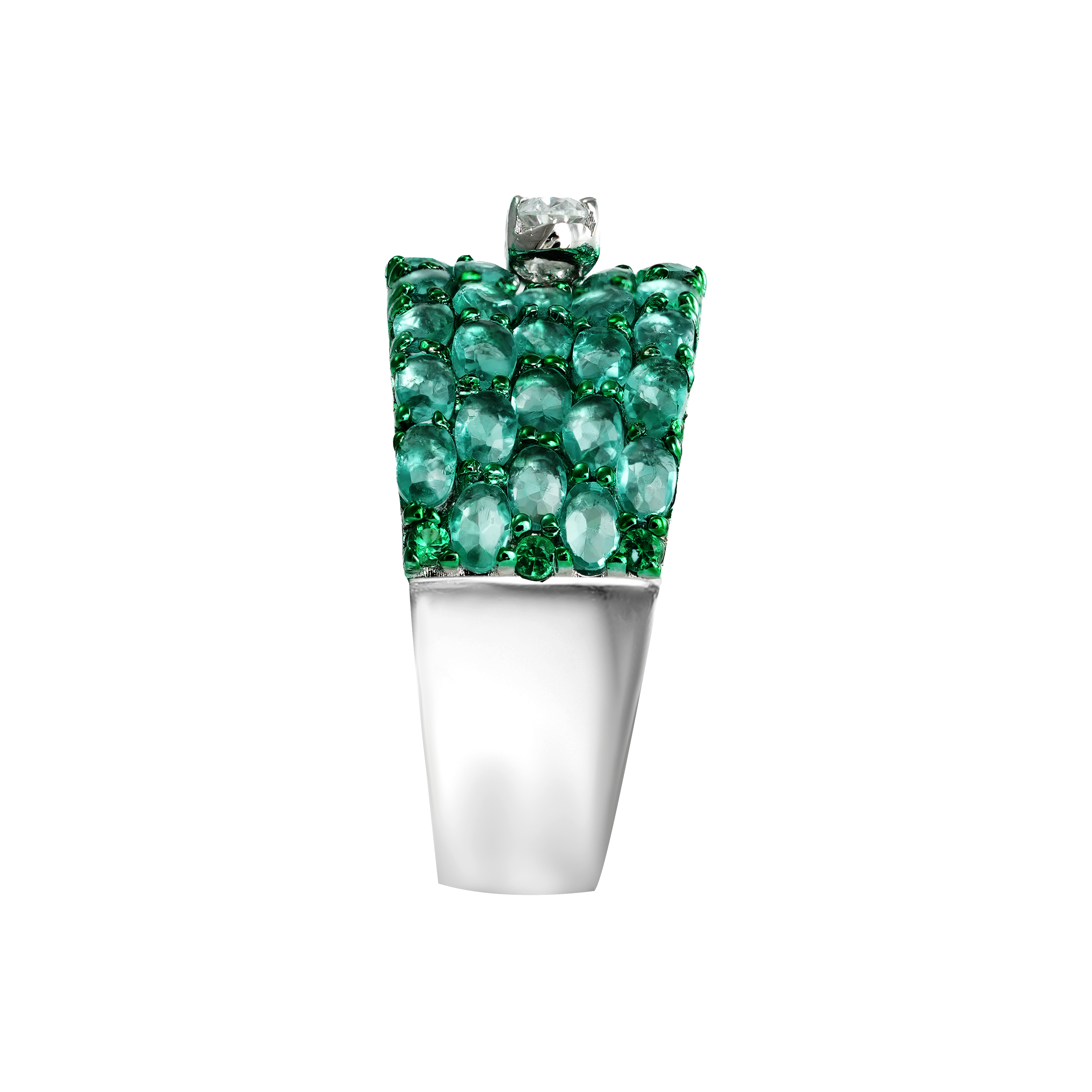 Emerald Halo Diamond Ring