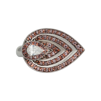 Luminous Leaf Diamond Ring