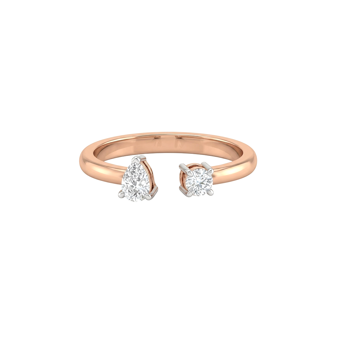 Buy Round Pear Twin Lab Diamond Ring