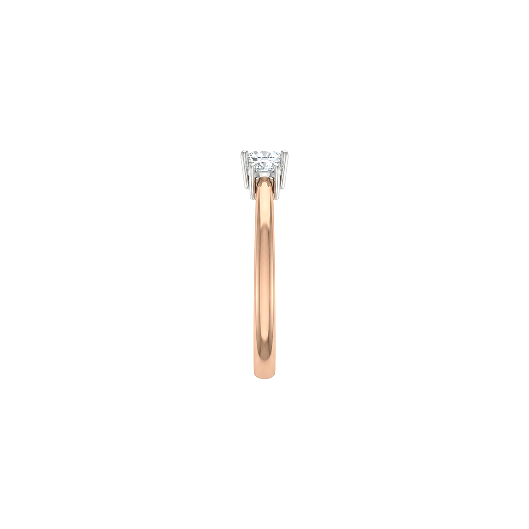 Round Pear Twin Lab Diamond Ring