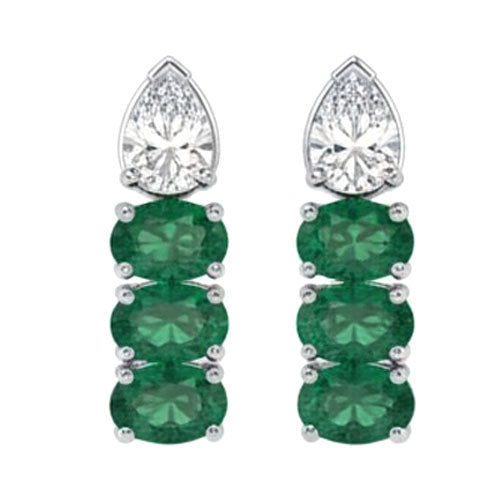Ascend Emerald Diamond Earrings
