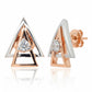 Astra Peak Studs – 18K Rose & White Gold Rhodium Plated
