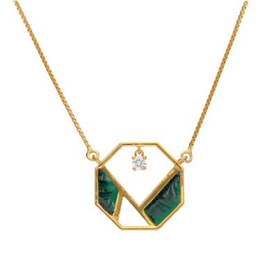 Green Meena Diamond Pendant