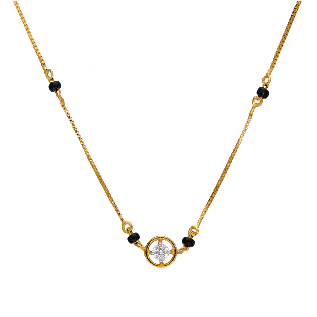 Classic Round Diamond Mangalsutra