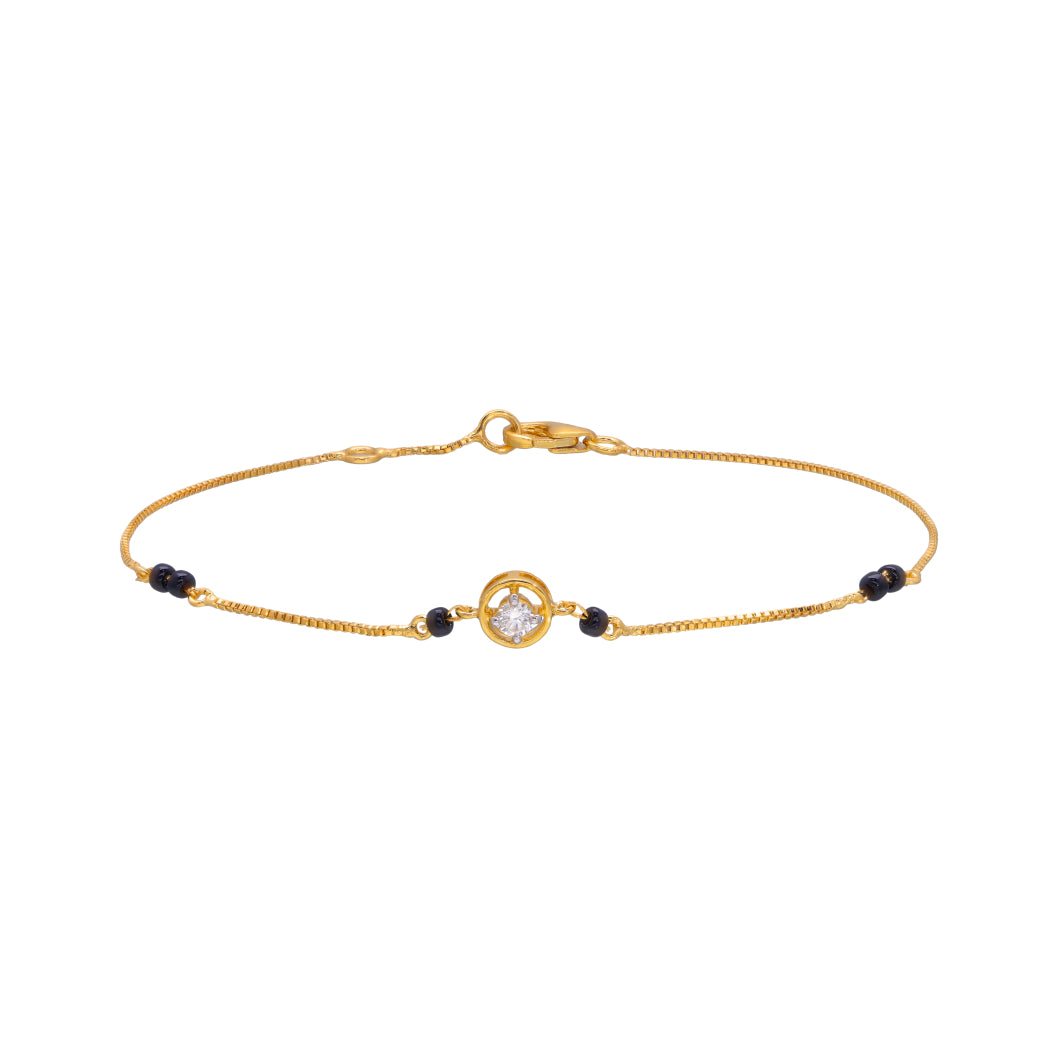 Classic Round Diamond Bracelet Mangalsutra