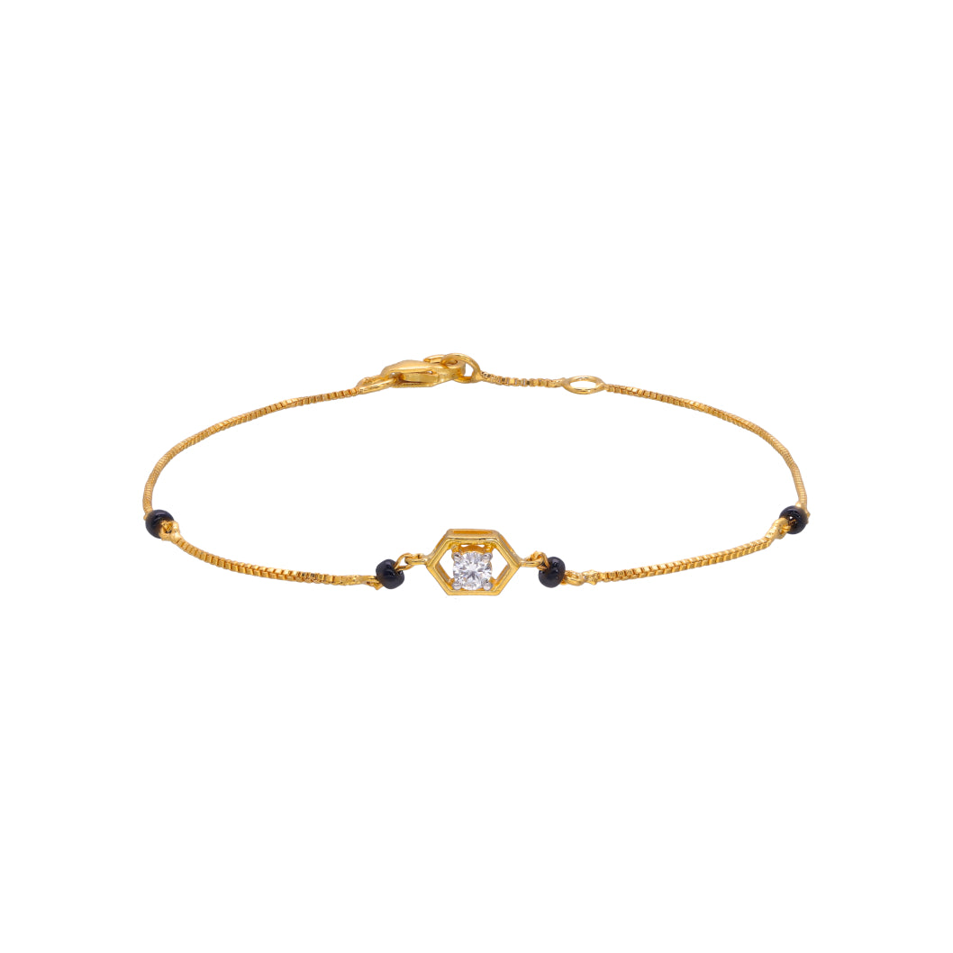 Sparkaling Diamond Bracelet Mangalsutra